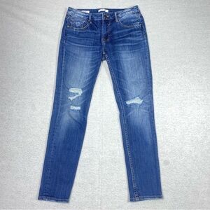 Vigoss Jagger Skinny Jeans Womens 29 Blue Distressed Mid Rise Casual Denim